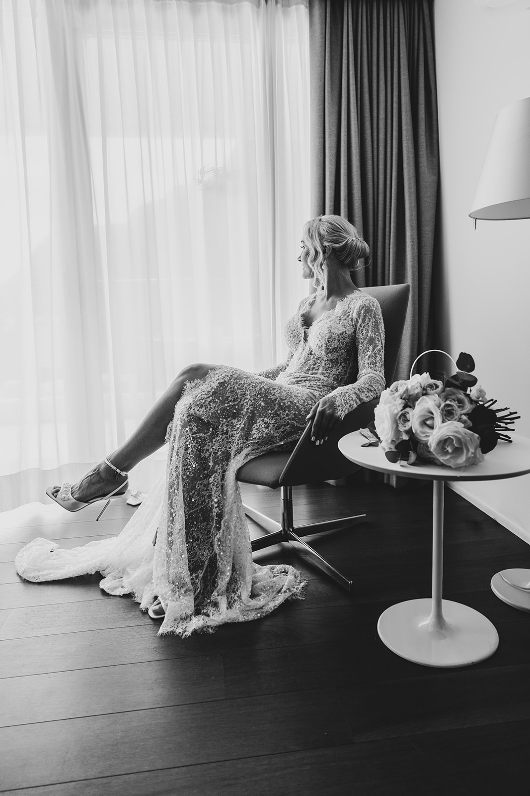 Bride getting ready at Du Lac et Du Parc in Riva del Garda before her Lake Garda wedding ceremony